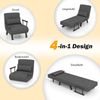 Schlafsessel Klappbares Verstellbares Schlafsofa Sofabett mit Rückenlehne Dunkelgrau Bild 5