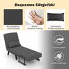 Schlafsessel Klappbares Verstellbares Schlafsofa Sofabett mit Rückenlehne Dunkelgrau Bild 4