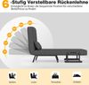 Schlafsessel Klappbares Verstellbares Schlafsofa Sofabett mit Rückenlehne Dunkelgrau Bild 2