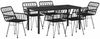 vidaXL Garten Essgruppe 7 pcs Schwarz Pulverbeschichteter Stahl 3379188 Bild 2