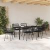 vidaXL Garten Essgruppe 7 pcs Schwarz Pulverbeschichteter Stahl 3379188 Bild 4