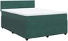 vidaXL Boxspringbett mit Matratze Dunkelgrün 140x190 cm Samt 3290031 Bild 3
