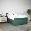 vidaXL Boxspringbett mit Matratze Dunkelgrün 140x190 cm Samt 3290031 Bild 5