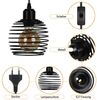 ZMH Pendelleuchte Vintage Hängelampe Industrial - Schwarz 1.5M Pendellampe Esstisch mit Schalter Stecker E27 Retro Lampenfassung 1fla. Max. 60W Hängeleuchte für Schlafzimmer Wohnzimmer Küche Restaurant Bild 3