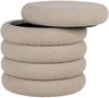 Pouf >Brooklyn< in Grau, Stoff - 44x44x44cm (BxHxT) Bild 2