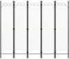 vidaXL 5-tlg. Raumteiler Weiß 200x180 cm 320707 Bild 3