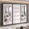 A&J MöbelLand GmbH Schiebetürenschrank BELANO – Moderner Kleiderschrank mit Schiebetüren (Die perfekte Kombination aus modernem Design, hoher Funktionalität und großzügigem Stauraum für Kleidung, Bettwäsche und Accessoires, erhältlich in verschiedenen ... Bild 2