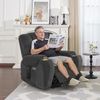 M MCombo Fernsehsessel mit Aufstehhilfe Elektrisch, mit Massage & Heizung, Relaxsessel mit Liegefunktion bis 145°, 7252 (Stoff, Dunkelgrau) Bild 2