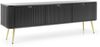 Selsey 'Zova' TV-Schrank mit 3 Türen, schwarz mit goldenen Beinen, 56 x 168 x 39 cm Bild 5