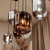 s.luce Velo Glas-Pendelleuchte Aufhängung 150cm Schwarz Braun Ø 20cm Bild 3