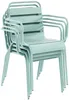 Vente-unique - MIRMANDE Garden dining set Metall Grün - B 59 cm x H 79 cm x L 56 cm Bild 3