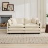 Sofa Modulsofa mit großer Sitzfläche, Chenille-Bezug, Beige, ergonomische Rückenpolster, flexibel kombinierbar,75*195*84 cm Bild 2
