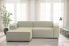 Dmora Sofa mit Halbinsel Assurte, modulares Sofa mit linker Chaiselongue, modernes Stoffsofa, 100 % Made in Italy, 240 x 170 x 70 cm, Beige Bild 2