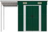 vidaXL Gartenhaus mit Schleppdach Grün 277x107x181 cm Stahl 364524 Bild 3