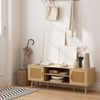 TV Lowboard Schwarz 137x38x48cm 60 Zoll Fernsehschrank Wohnzimmer Board Bild 2