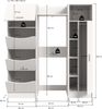 Waschmaschienenumbau Set (B/H/T: 166x195x62 cm) in weiß Nachbildung Bild 4
