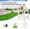 Beistelltisch Witterungsbeständiger HDPE Adirondack Tisch 36 x 36 x 47 cm Weiß Bild 1