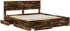 vidaXL Bettrahmen Geräucherte Eiche 200 x 200 cm Holzwerkstoff 3408226 Bild 5