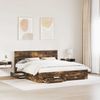vidaXL Bettrahmen Geräucherte Eiche 200 x 200 cm Holzwerkstoff 3408226 Bild 3