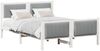 vidaXL Bettgestell Weiß und Hellgrau 135 x 190 cm Massivholz Kiefer 878483 Bild 2