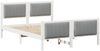 vidaXL Bettgestell Weiß und Hellgrau 135 x 190 cm Massivholz Kiefer 878483 Bild 3