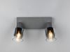 Reality Deckenstrahler 2er Spot Cadiz E14 schwarz Metall Glas Bild 4