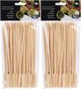 Koopman Schaschlikspieße Grillspieße Partyspieße Bambusspieße (Set, 100-St, Packung), 100tlg, Bambus, Nachhaltig, 20cm lang, eckige Form Bild 1
