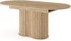AX LIVING Sanremi ovaler Esstisch ausziehbar Eiche Cremona 180-220 cm Bild 3