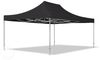 4x6 m Faltpavillon, PROFESSIONAL Alu 50mm, feuersicher, Seitenteile mit Panoramafenstern, schwarz Bild 2