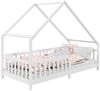 IDIMEX Kinderbett CORA, Kinderbett 90x190 cm mit Rausfallschutz Montessori Bodenbett Weiß Bild 3