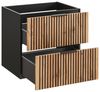 Badmöbel Set 4-tlg Badezimmerset ARMON Wotan Eiche Schrank 80cm inkl. Waschtisch Bild 2