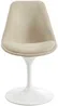 Vente-unique - XAFY Stuhl Stoff BeigeWeiß - B 61,5 cm x H 79,5 cm x L 48 cm Bild 3