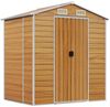 vidaXL Gerätehaus Hellbraun 191x130x198 cm Verzinkter Stahl 3188275 Bild 2