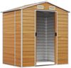 vidaXL Gerätehaus Hellbraun 191x130x198 cm Verzinkter Stahl 3188275 Bild 3