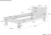 Futonbett Buche massiv Einzelbett 90x200 Bettrahmen Holzbett Gästebett Bett mit Rollrost 60.86-09 Bild 5