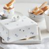 Bastion Collections Butterdose Butterschale Blumen Weiß Blau LI/BUTTER HE 009IB Bild 2
