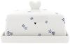 Bastion Collections Butterdose Butterschale Blumen Weiß Blau LI/BUTTER HE 009IB Bild 4