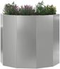vidaXL Pflanzkübel Silber 60 x 60 x 50 cm Verzinkter Stahl 883764 Bild 3