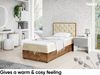 MEBLINI Boxspringbett LOFTY 3 90x200 cm mit Bettkasten – H3/Beige Samt Gepolstert Einzelbett mit Topper & Bonellfederkern-Matratze Bild 4