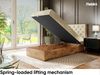 MEBLINI Boxspringbett LOFTY 3 90x200 cm mit Bettkasten – H3/Beige Samt Gepolstert Einzelbett mit Topper & Bonellfederkern-Matratze Bild 3