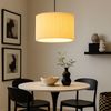 LED Pendelleuchte, Textil naturfarben, H 120 cm Bild 4