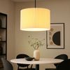 LED Pendelleuchte, Textil naturfarben, H 120 cm Bild 2