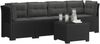 vidaXL 4-Sitzer Gartensofa mit Kissen Rattan Look PP Anthrazit 3443871 Bild 2