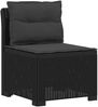 vidaXL 4-Sitzer Gartensofa mit Kissen Rattan Look PP Anthrazit 3443871 Bild 3