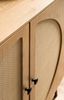 FINEBUY Sideboard FB104655 (80x103x39 cm Anrichte, Eiche-Dekor Rattangeflecht), Kommode Türen Highboard, Hoher Kommodenschrank Bild 5