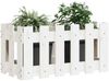vidaXL Pflanzkübel Lattenzaun-Design Weiß 60x30x30 cm Kiefernholz 832468 Bild 3