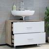 Vicco 'Ilias' Waschbeckenunterschrank, Spanplatte, 60,8 x 80 x 33 cm, Sonoma Weiß Bild 5