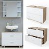 Vicco 'Ilias' Waschbeckenunterschrank, Spanplatte, 60,8 x 80 x 33 cm, Sonoma Weiß Bild 2