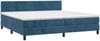 vidaXL Boxspringbett mit Matratze Dunkelblau 200x200 cm Samt, Härtegrad: H2 [3141207] Bild 3