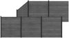 vidaXL zaunset 6 pcs 965 x 186 cm WPC und Aluminium Grau 3429406 Bild 2